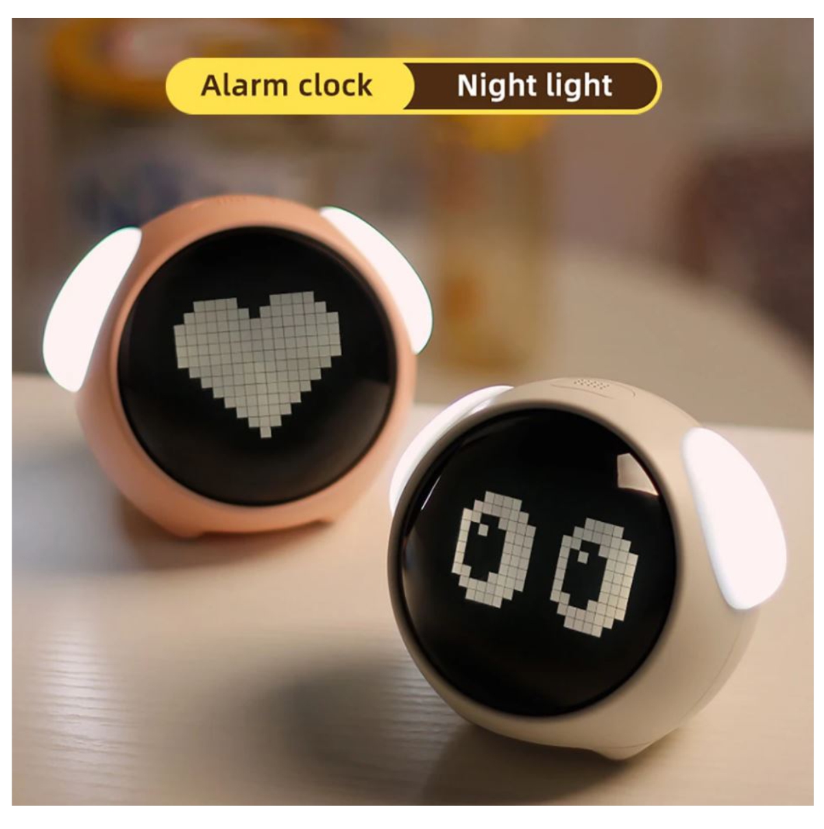 Reloj Despertador Emoji Infantil Con Luz